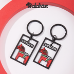 Swedish-Inspired Home Decor: Swedish Dalahast keychain（black）
