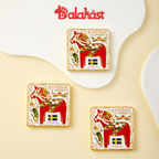Swedish-Inspired Home Decor: Swedish Dalahast fridge magnet（square）