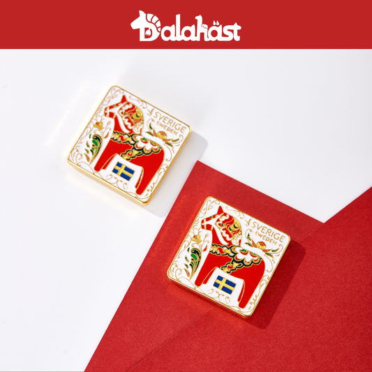 Swedish-Inspired Home Decor: Swedish Dalahast fridge magnet（square）
